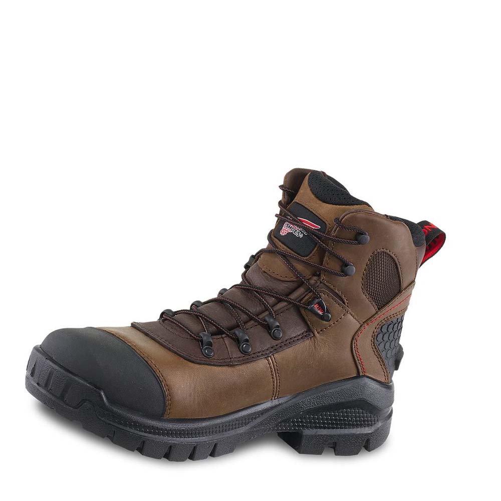 Red Wing 6-inch Soft Toe Men's Work Boots Brown | ZA 97ZUT